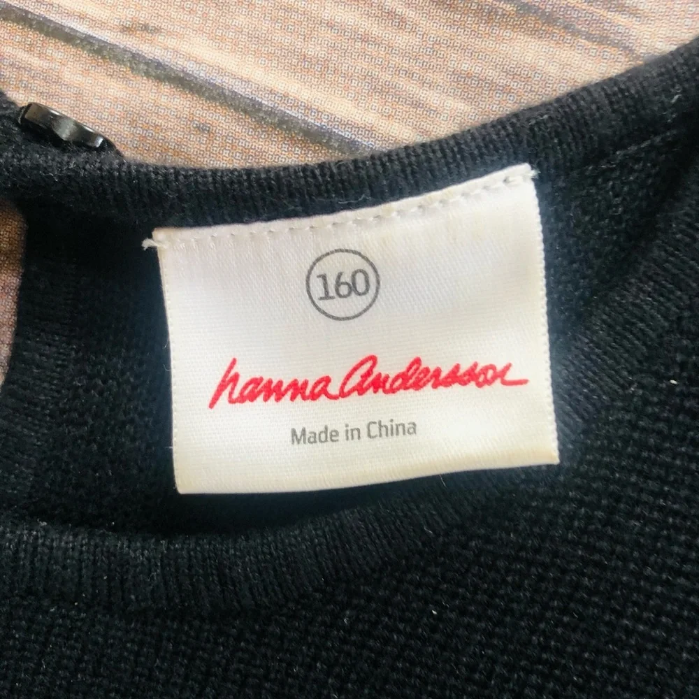 29. Hanna Andersson Black gorgeous formal knit dress! 💯 % super soft cotton
